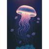 Vibrant Colorful Jellyfish Marine Wildlife Posters Nautical Coral Prints Canvas Painting Wall Art Picture Home Living Room Decor