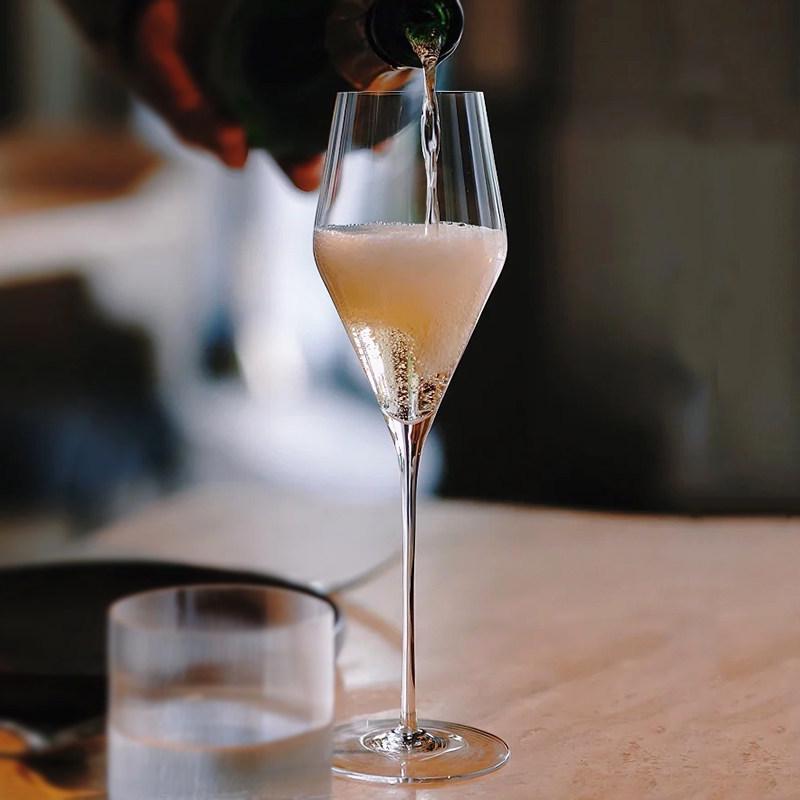 Luxurious Handmade Crystal Champagne Flutes – Ultra-thin, Thin-Stemmed Red and Sparkling Wine Glasses.