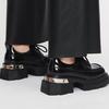 2025 Spring and Autumn New Versatile Popular British Style Small Leather Shoes French Hepburn Style Thick-soled Heightened Thick-heeled Loafers