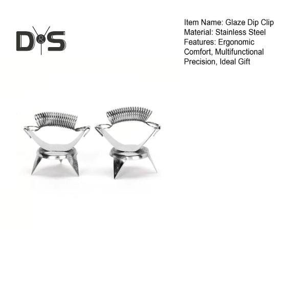 2 Adet Sırlama Daldırma Klipsi Paslanmaz Çelik Ergonomik Konfor Kolay Temizlenir Çok Fonksiyonlu Sır Rengi Uygulama Aracı