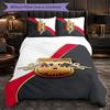 RB Leipzig Football 3 Piece Bedding Set Soft Duvet Cover Set with Pillowcases Printed Bedroom Decor Set for Home