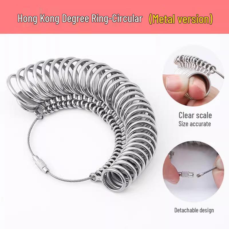 Măsurător de inele Hong Kong - Instrument de măsurare a degetului pentru mărimea exactă a inelului