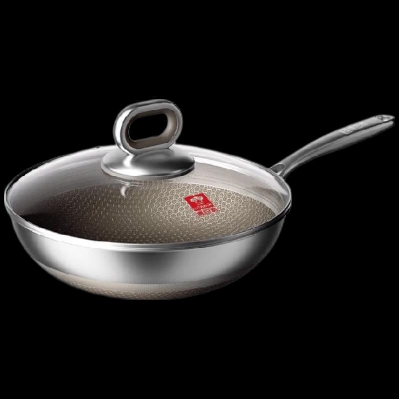 KOBACH 32cm Honeycomb 304 Stainless Steel Wok