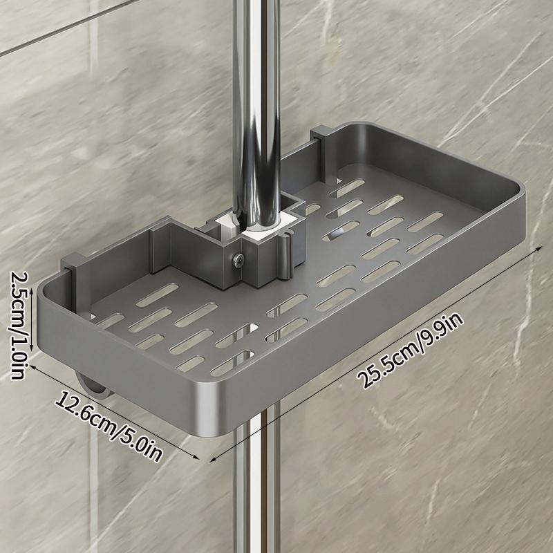 

Органайзер для полиці для зберігання у ванній кімнаті, настінна полиця для шампуню та душу, без свердління, полиця для зберігання з алюмінієвого сплаву для ванної кімнати, кухні