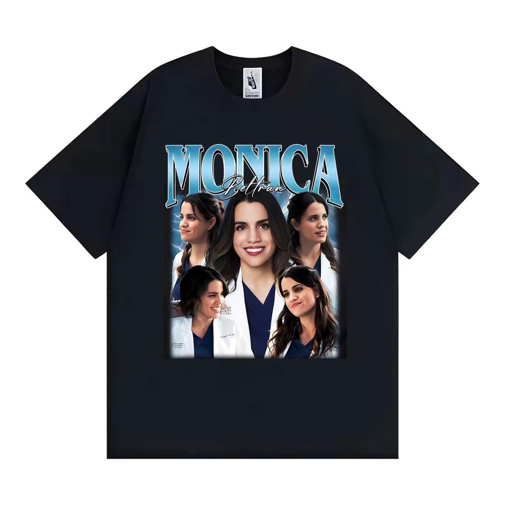 Monica Beltran Vintage Y2k Aesthetic Graphic Tshirt Harajuku Hip Hop Summer T Shirt Casual Pure Cotton Pop Music T Shirt Unisex L