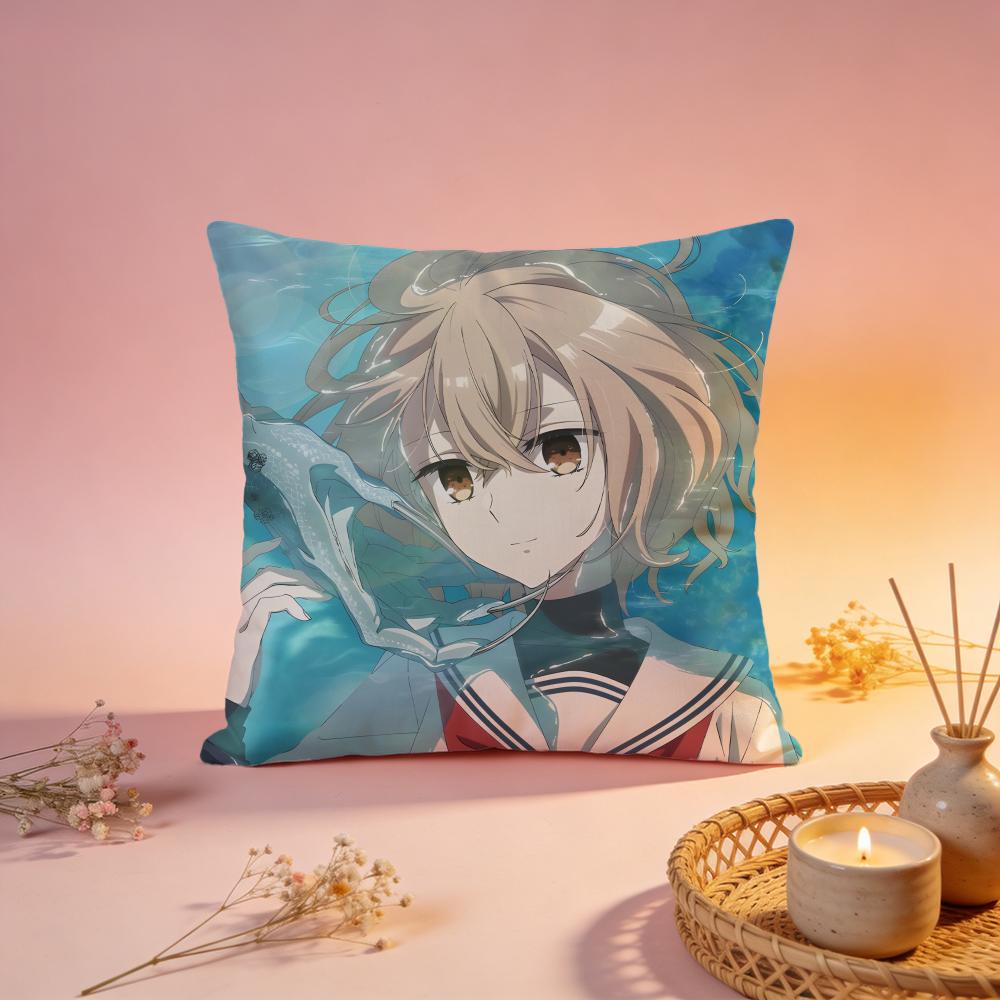 Fashion Wwatashi o Tabetai Hito de Nashiing Cushion Cover Comfortable Durable Pillow Cover MultiScene for Home Office Car Sofa