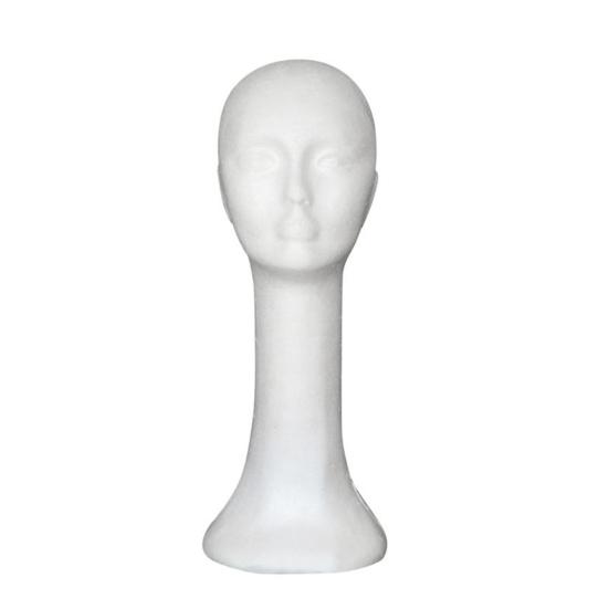 Head Model Abstract Long Neck Foam Female Mannequin Wig Hat Glasses Display Stand Model for Business