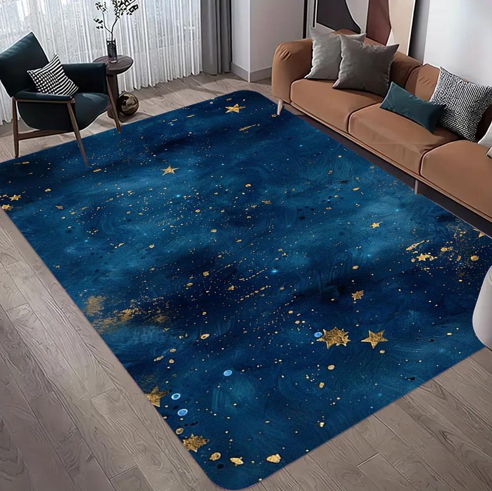 Abstract Star River Pattern Carpets Living Room Bedroom Rug E-Sports Chair Floor Mat Study Desk Chair Carpet Home Decor Gift
