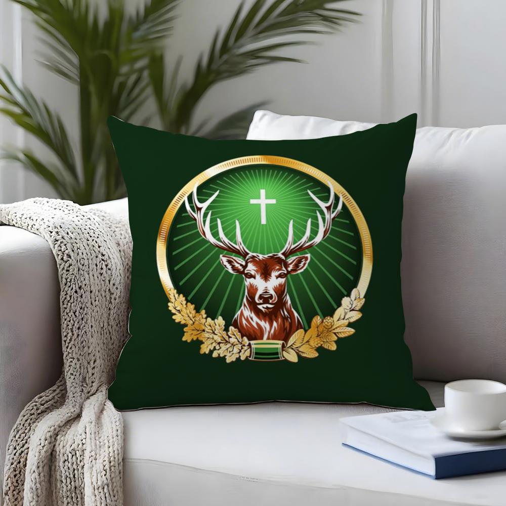 Classic Brand JJagermeister Cushion Cover Plush Fabric Soft DoubleSided Printed Sofa Warm Winter Home Child Gift Pillow Case