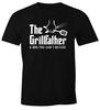 Herr T-shirt Grillfadern BBQ Bestick Rolig Skjorta för Män och Gudföräldrar-