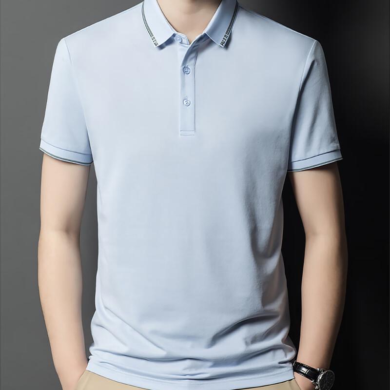 

POLOMEISDO Men s Silk Blend Breathable Short Sleeve Polo Shirt 3XL