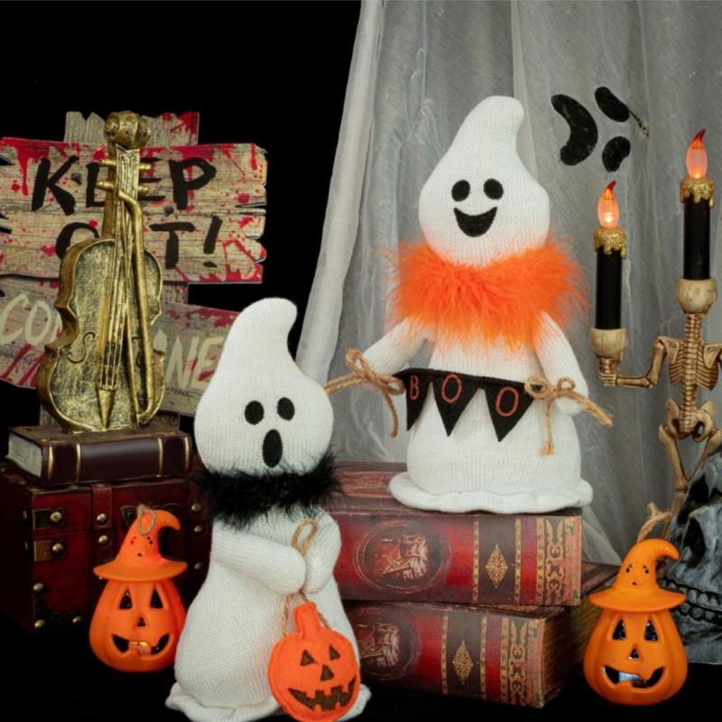 Soft Velvets Ghosters Figurine 27cm Height Safe Smooth Edged Holiday Desk Ornament Family Friendly Indoor Halloweens Display