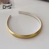 Adjustable Golden Headband Faux Leather Wrapped Thin Hair Hoop Luxurious Finish Satin Material Weddings Hairband