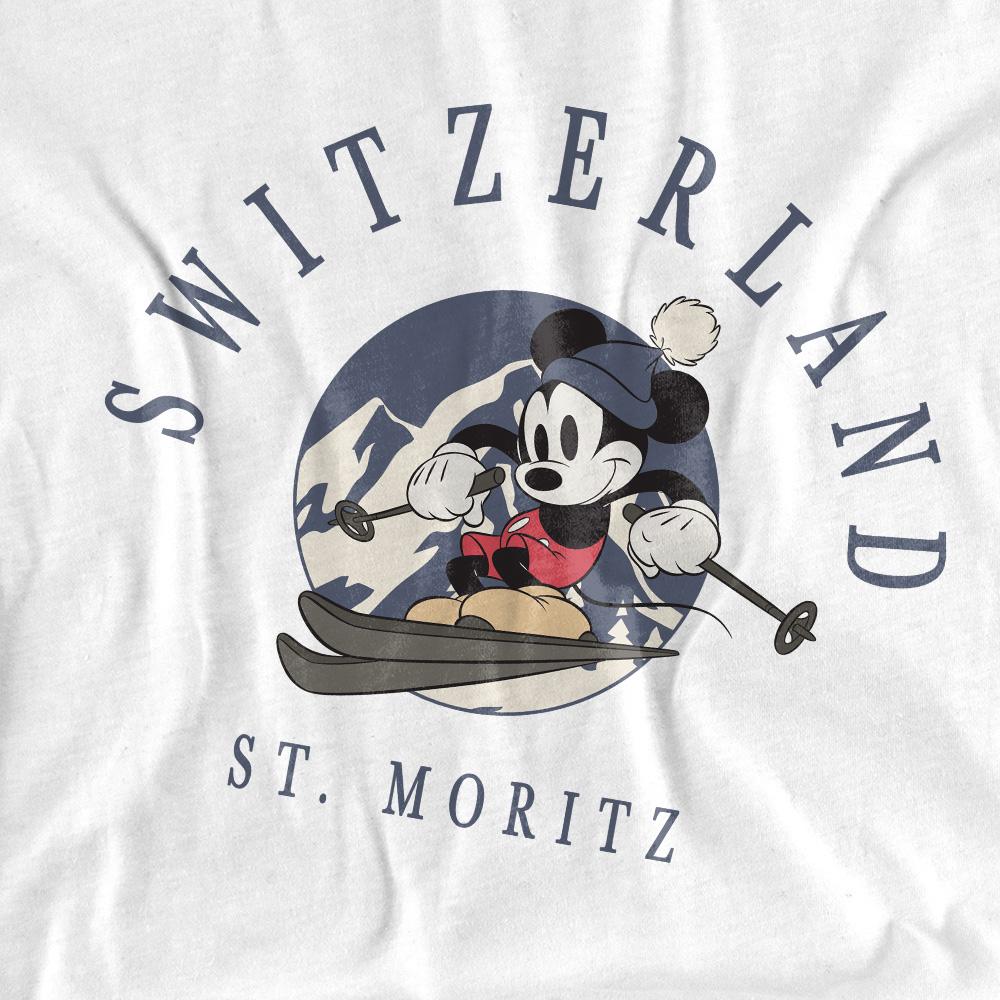 Disney Unisex Adult Switzerland Mickey Mouse T-Shirt