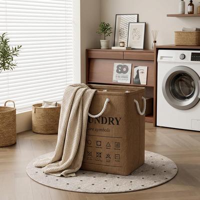 Fabric Washable Laundry Basket for Clothes and Toys Storage