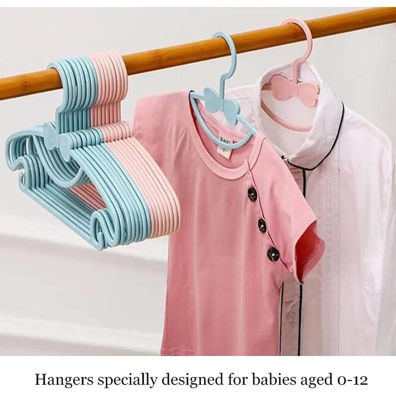 5/10/20Pcs Children Clothes Hanger Portable Display Baby Clothing Organizer Hangers Windproof Home Kids Closet Storage Racks