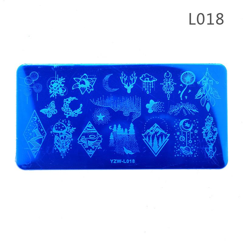 Nail Stamping Plates Leaves Flower Stripe Design Printing Abstract Lady Face Nail Art Stamp Templates Stencil Accessories Tools