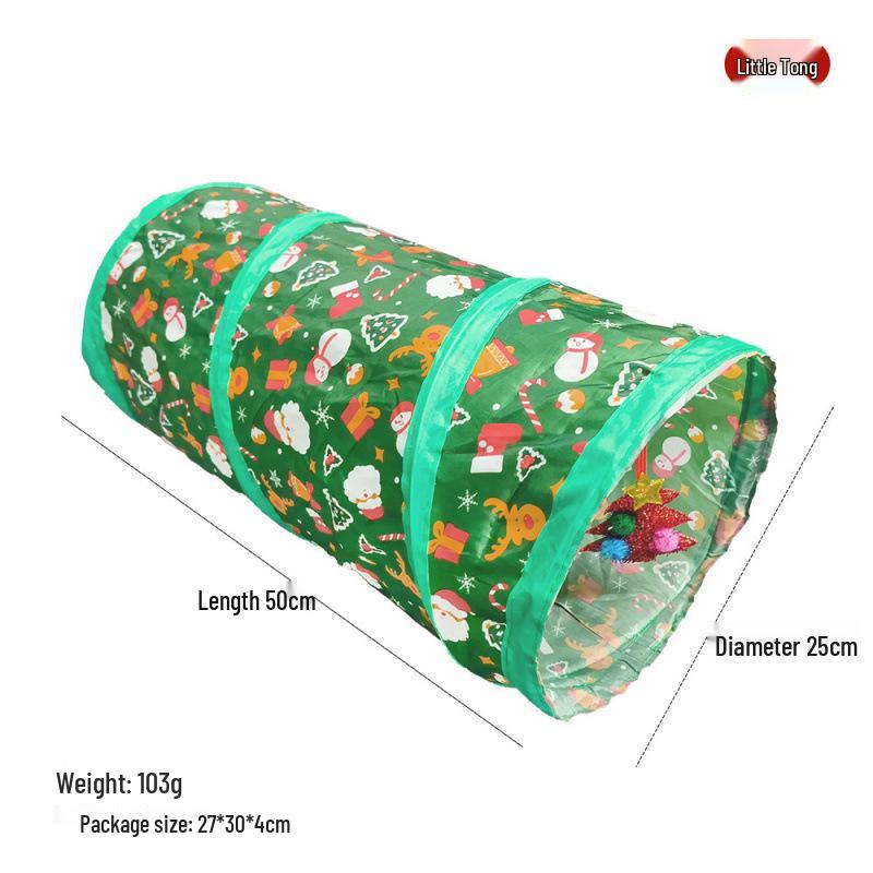Rainbow Three-Way Foldable Cat Tunnel Toy