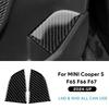 Real Soft Carbon Fiber Trunk Button Panel Sticker For BMW Mini Cooper S F65 F66 F67 2024-2025 Interior Trim Accessories Styling