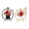 Chinese Year Flower Basket Decoration Iron Table Centerpieces for Holiday Party Indoor Fall