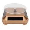 Rotating Solar Energy Multi Purpose Watch Phone Jewelry Display Makeup Holder Rack(Gold )