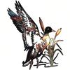 1pc Hand Painted Duck Metal Wall Art, 10 Inch Hanging Decor for Home Kitchen Restaurant, Door Sign, Housewarming Gift