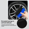 Mit Bezug Auto Rad Polieren Wachsen Schwamm Bürste ABS Waschen Reinigung Reifen Kontur Dressing Applikator Pads 5 Farben Optional
