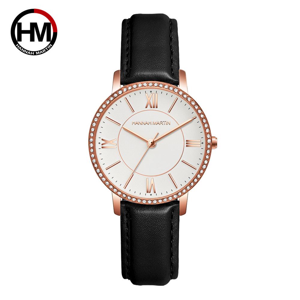 Hannah Martin Women's Waterproof Quartz Watch - Fashionable Japanese Movement, Casual European & American Style
