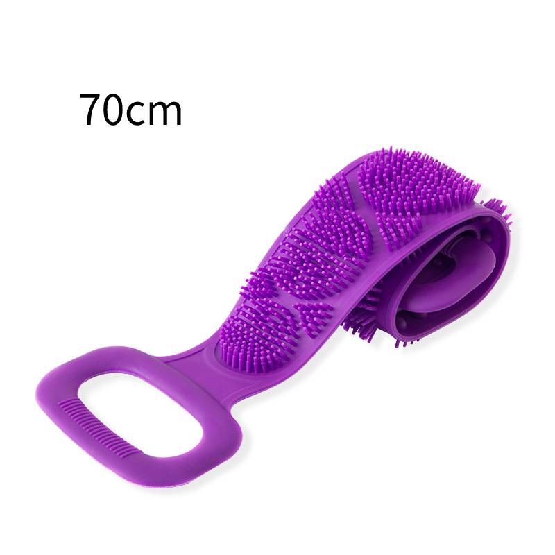 Bath Towel Silicone Exfoliating Double-sided Bath Cleaning Brush Rub Back Towel Bath Rub Back Massage Strip Bathroom Supplies