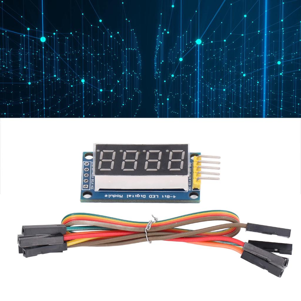 4 Digit Digital Tube Module 74HC595 Driver Adjustable LED Display Module with Jumper 3.3V‑5V