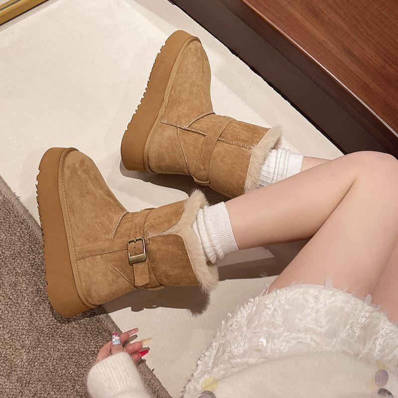 New Style Snow Boots with Thick Soles and Padded Short Cotton Shoes for Women