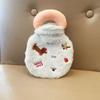 Winter Cute Plush Water-Filled Hot Water Bottle for Girls, Cartoon Small Portable Hand Warmer with Removable and Washable Water Bag