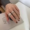 Women's Korean Style Retro Adjustable Cross Grid Ring - Hip Hop Index Finger Trendy Design