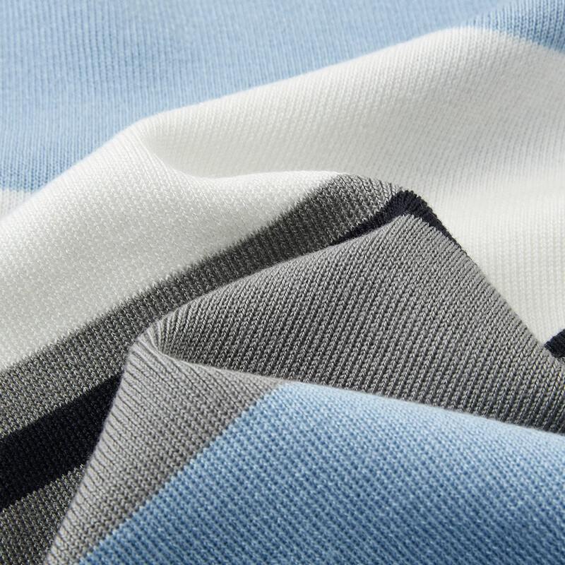 Demana Breathable Lyocell Contrast Stripe Knit Top