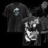 Jujutsu Kaisen Geto Suguru Bedrucktes T-Shirt Herren Damen Gewaschene Baumwoll-T-Shirts Manga Vintage T-Shirt Harajuku Herren Kurzarm-T-Shirt