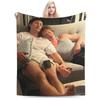 Kiss Heated Rivalry Fleece Throw Blankets Hollanov Blanket for Bed Bedroom Lightweight Bedding Throws