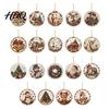 Festive Tree Hanging Christmas Acrylic Ornament 2D Flat Double Side Printed Thoughtful Gifts for Friends Santa Snowman Pendant Window Holiday Decor