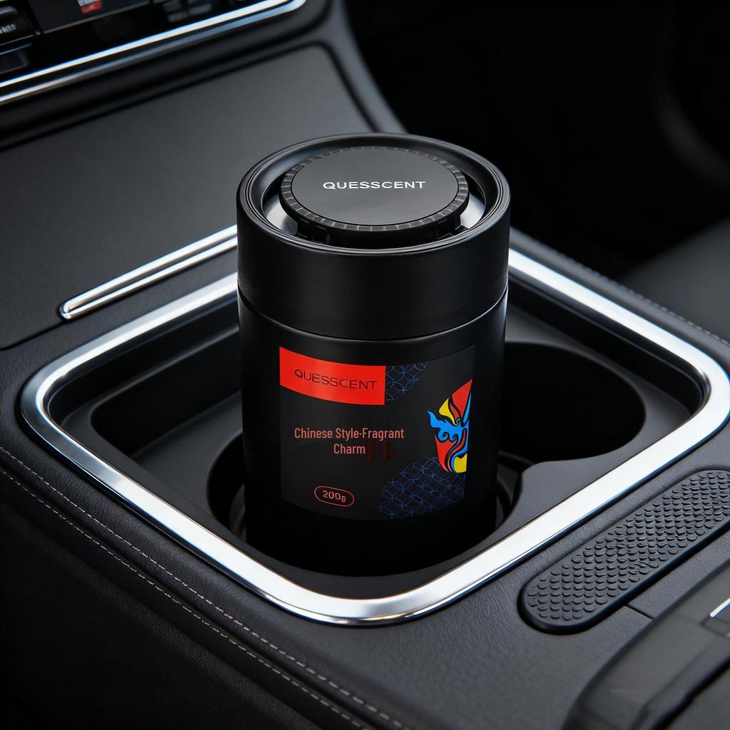 Car Air Freshener: Solid Balm for New Car Interior, Cup Holder Compatible Fragrance.