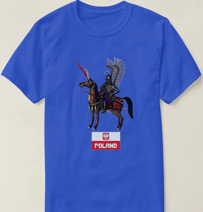 Design Creativo Bandiera Polacca Guerriero Alato Hussar Polacco Maglietta a Manica Corta 100% Cotone Magliette Casual Top Largo Taglia S3XL