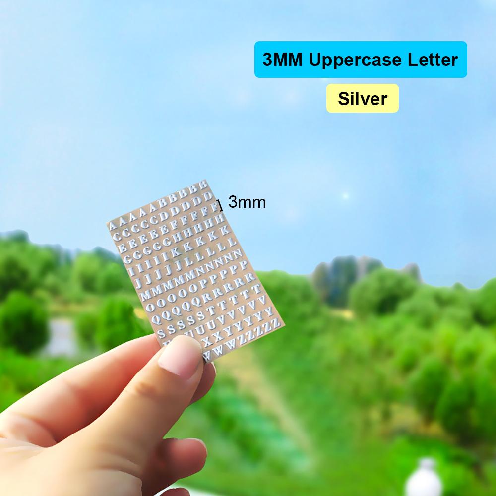 Silicone world 2-9mm Alphabet Letters Numbers Decor Stickers Gold Silver Epoxy Resin Filler For DIY Silicone Molds Craft Making