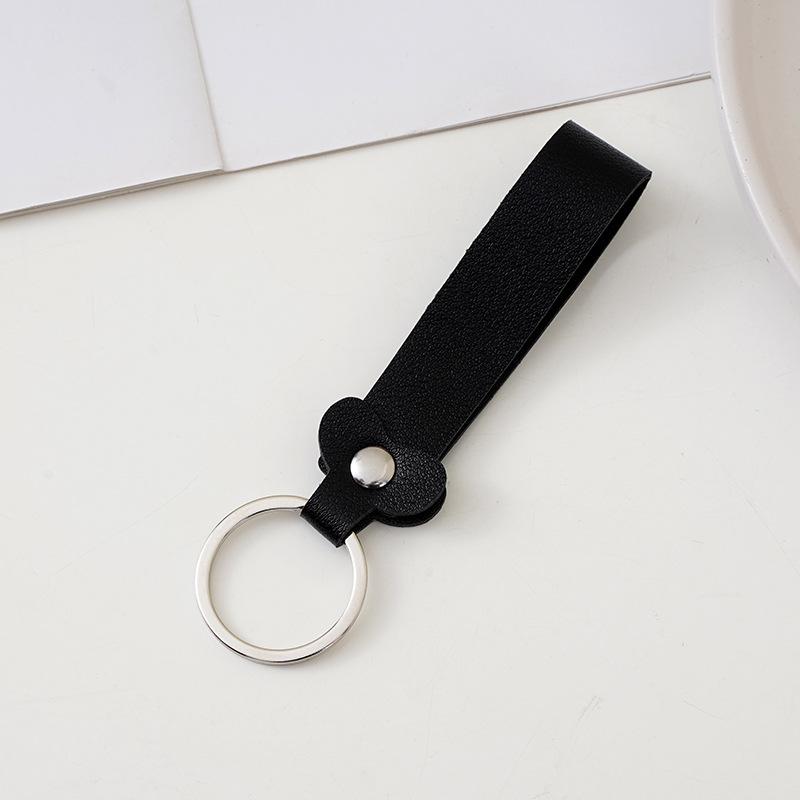Cross-Border Multi-Functional Macaron Leather Car Keychain: Personalized, Creative, Multi-Color Metal Design.