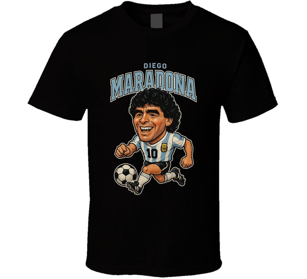 Diego Maradona Vintage Retro Caricature T Shirt Mens Womens Tees Top XL