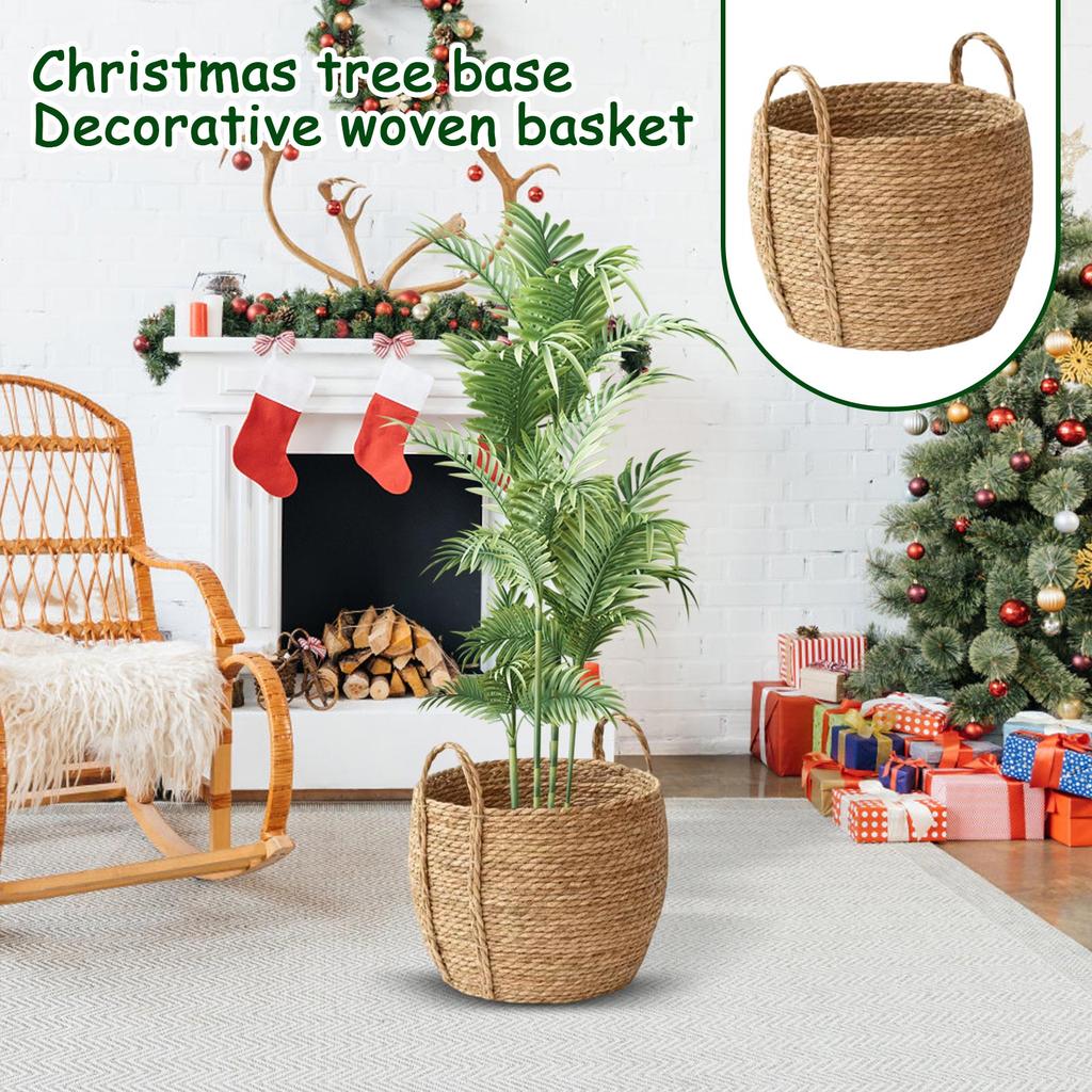 Christmas Tree Base Decorative Woven Basket
