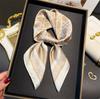 Luxury Chain Print Small Square Scarf Simulated Silk Thin Neck Scarf Fashion Sunscreen Headscarf For Women 70x70cm
