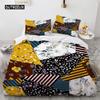 Geometric Flowers King Queen Duvet Cover Abstract Floral Bedding Set Colorful Modern Art Polyester Quilt Cover