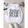 Faith over fear Christian Hoodie Christian hoodie Jesus hoodie Fashion hoodie Bible Verse Men and women can be aesthetic 2026