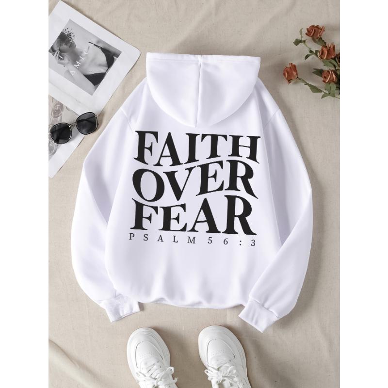 Faith over fear Christian Hoodie Christian hoodie Jesus hoodie Fashion hoodie Bible Verse Men and women can be aesthetic 2026