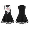 Kids Girls Cheerleading Costume School Performance Cosplay Party Clothing Sleeveless Letter Print Dress