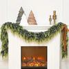 Christmas Garland 5.9ft Artificial Vine Hanging Plant Ornament for Mantel Indoor and Outdoor Christmas Home Decoration