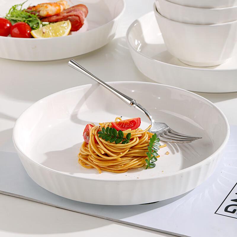 Lin Pan Shining Jade Ceramic Deep Dinner Plate